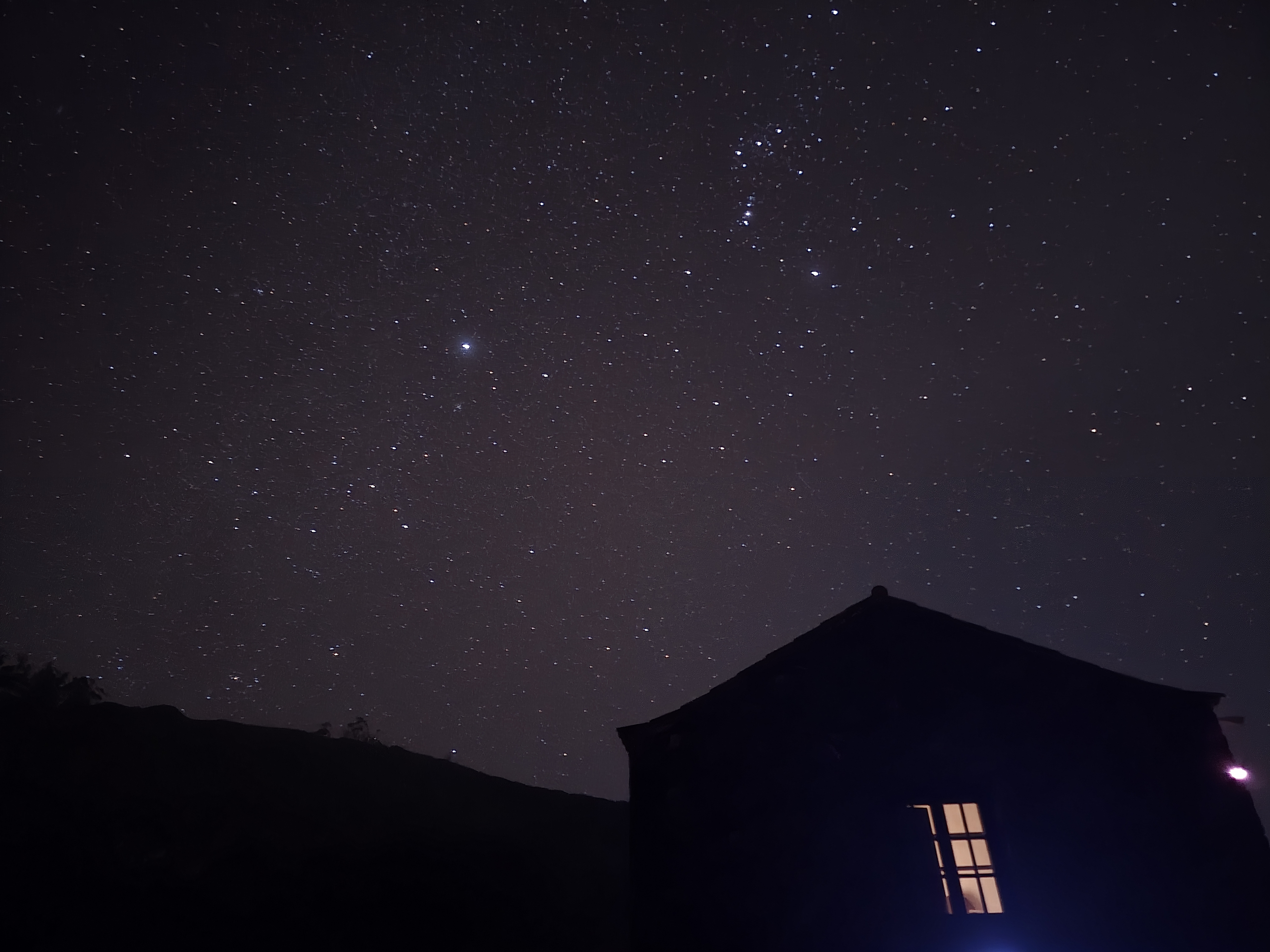 Starry night sky