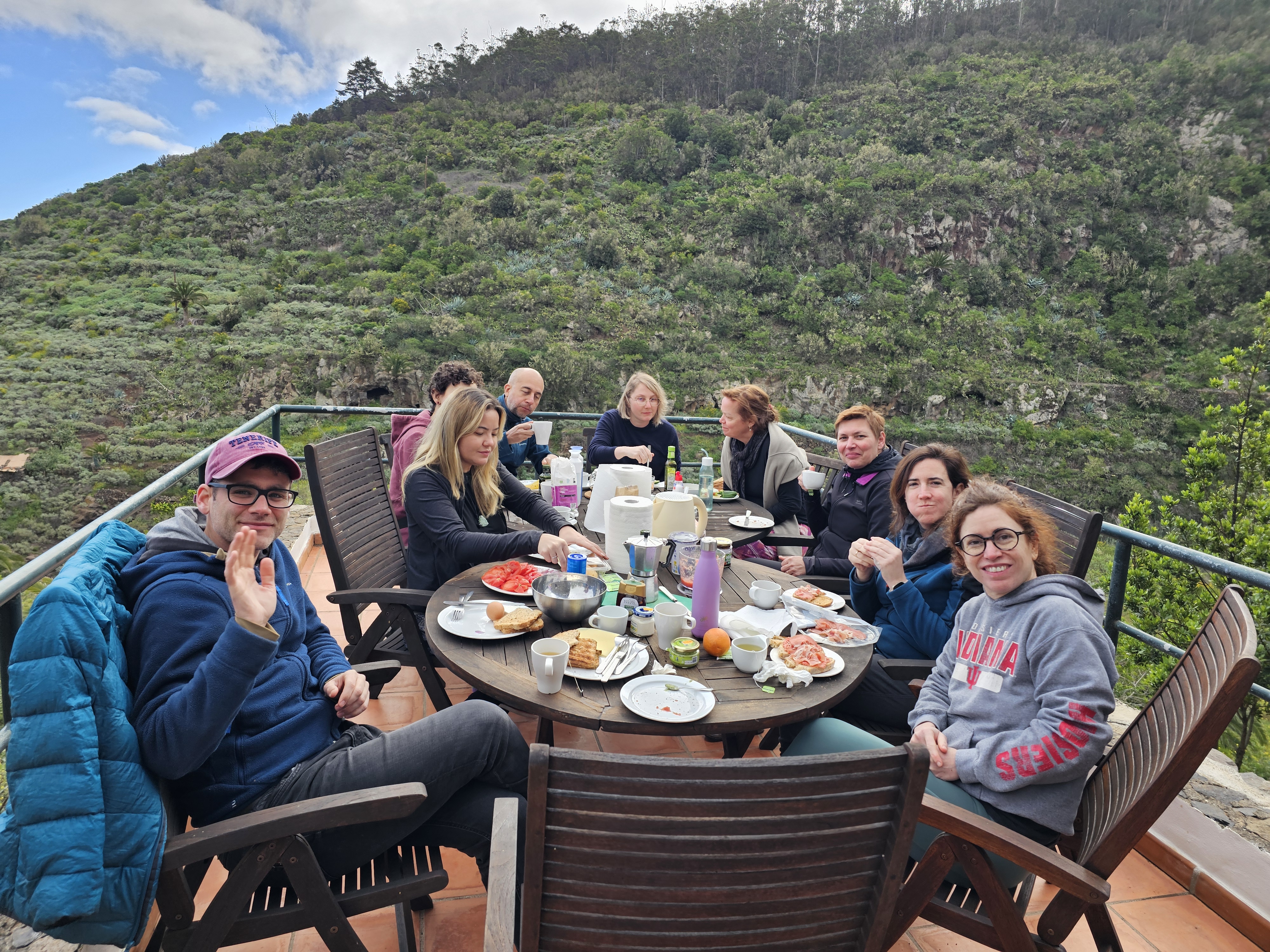 Shared moment at accommodation