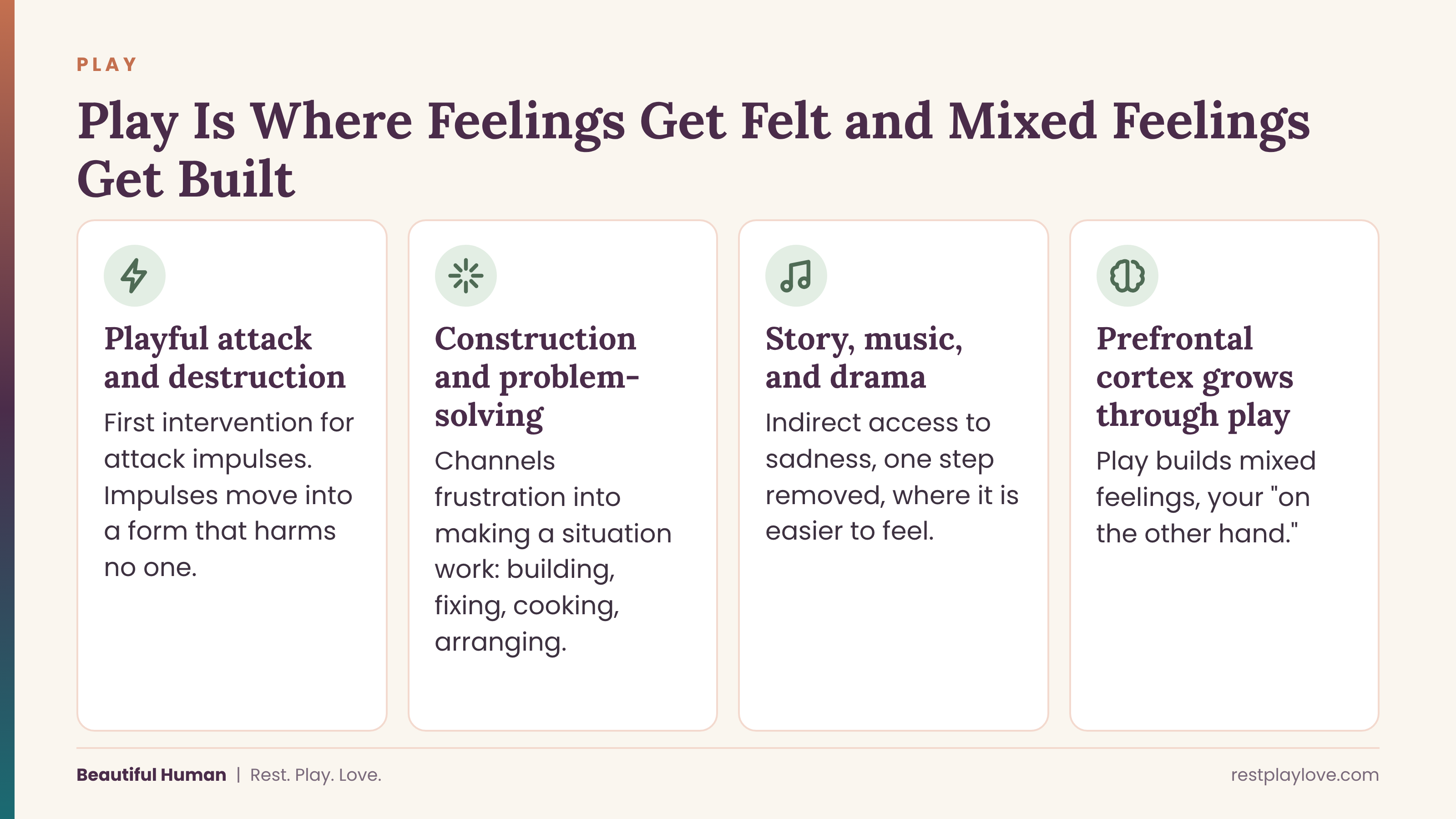 Play is where feelings get felt and mixed feelings get built Play is where feelings get felt and mixed feelings get built