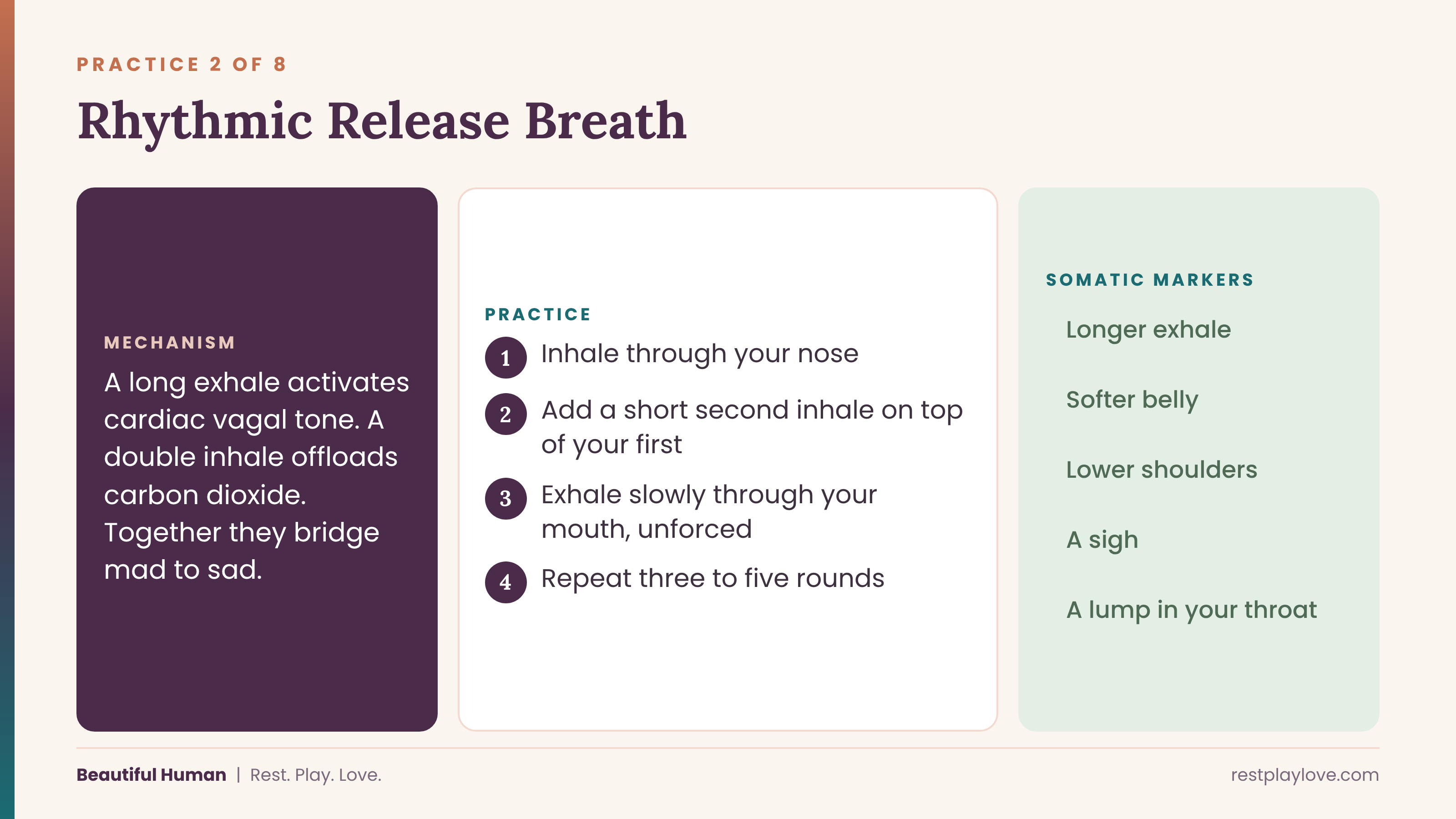 Practice 2: Rhythmic release breath Practice 2: Rhythmic release breath