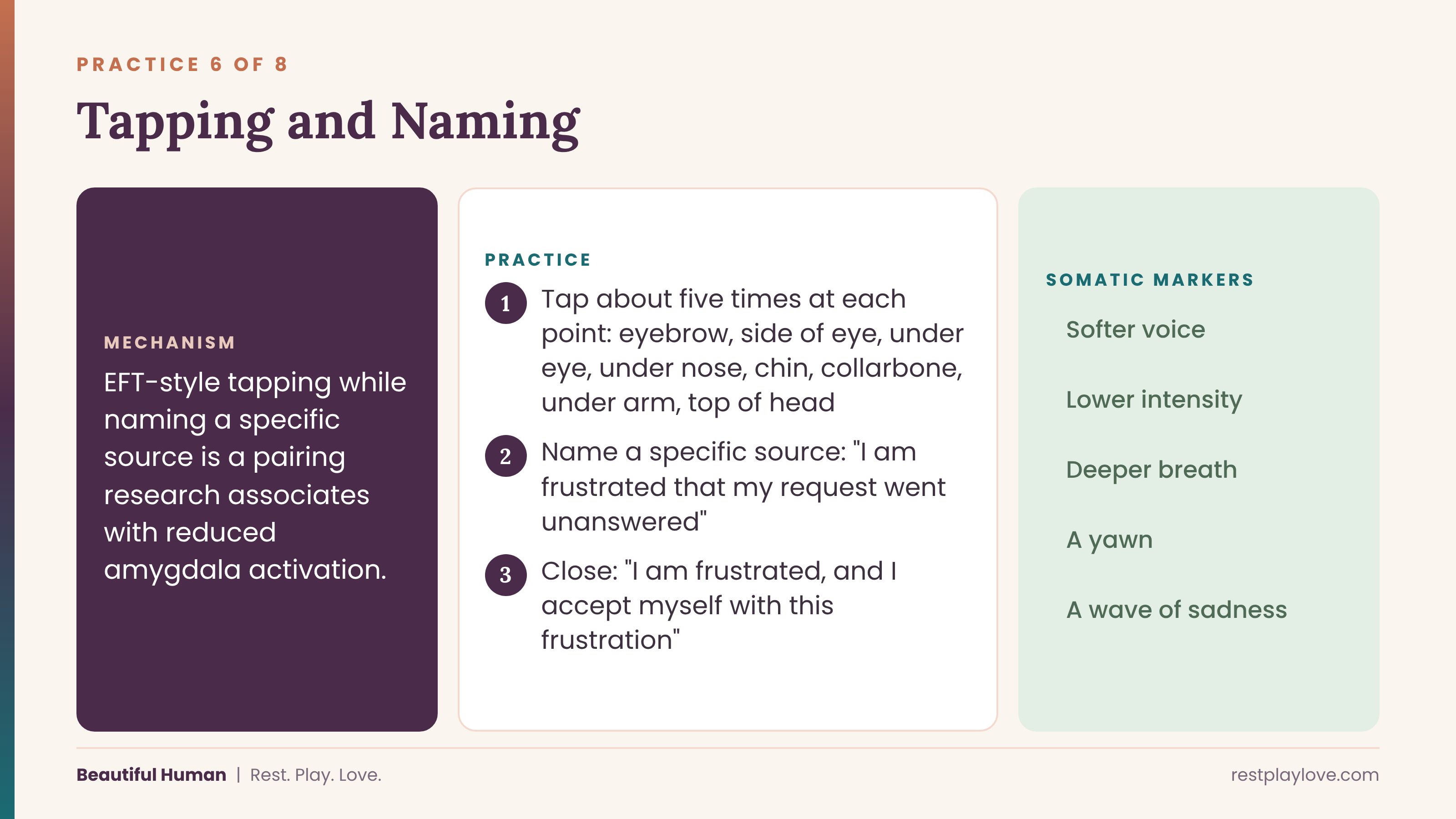 Practice 6: Tapping and naming Practice 6: Tapping and naming