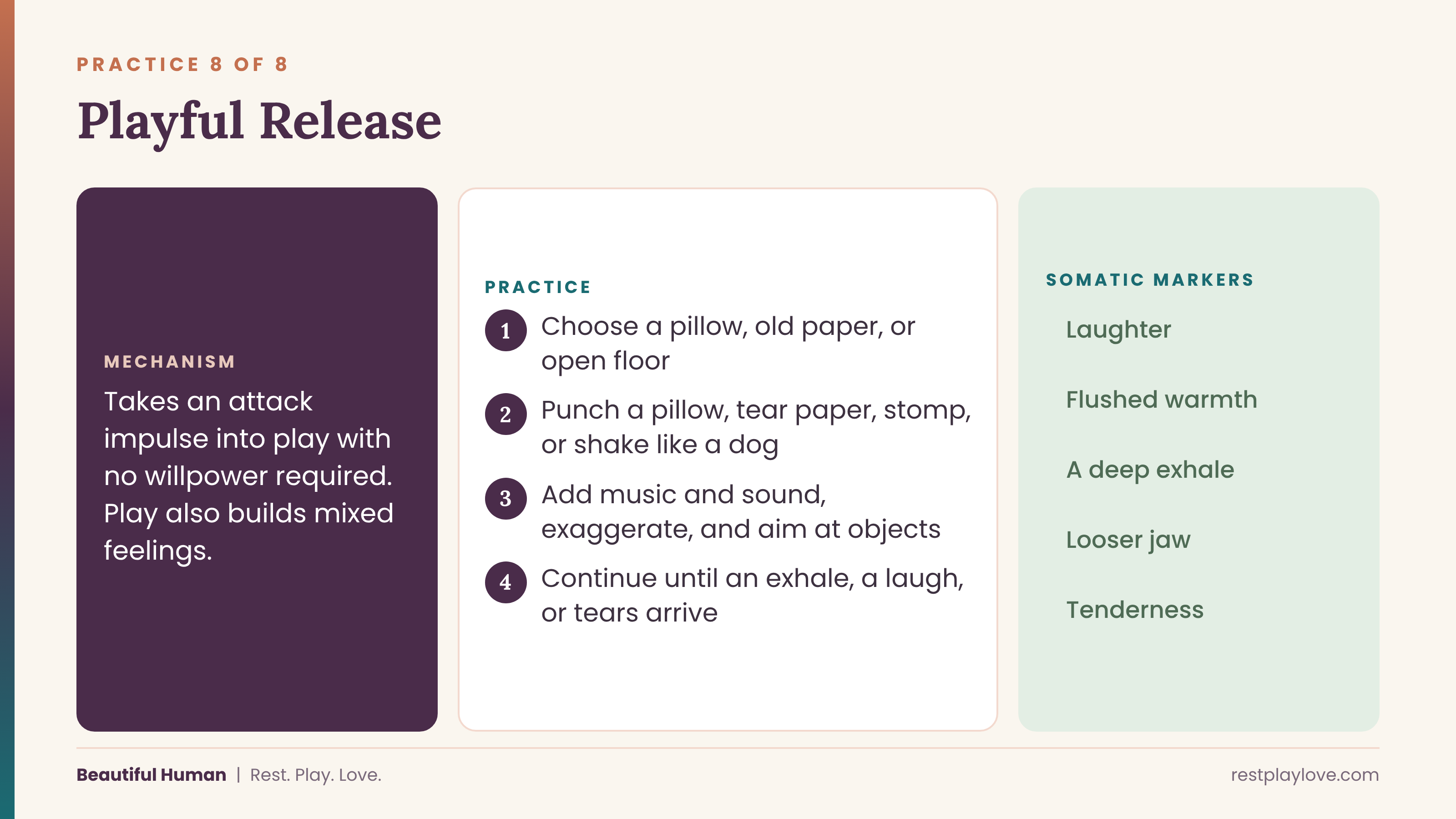 Practice 8: Playful release Practice 8: Playful release
