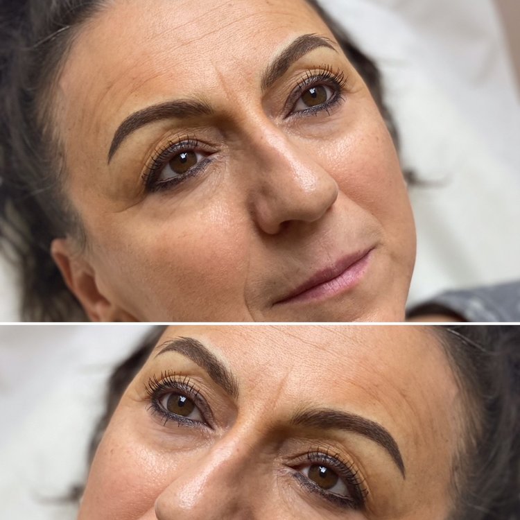 Before and after brow permanent makeup OHM