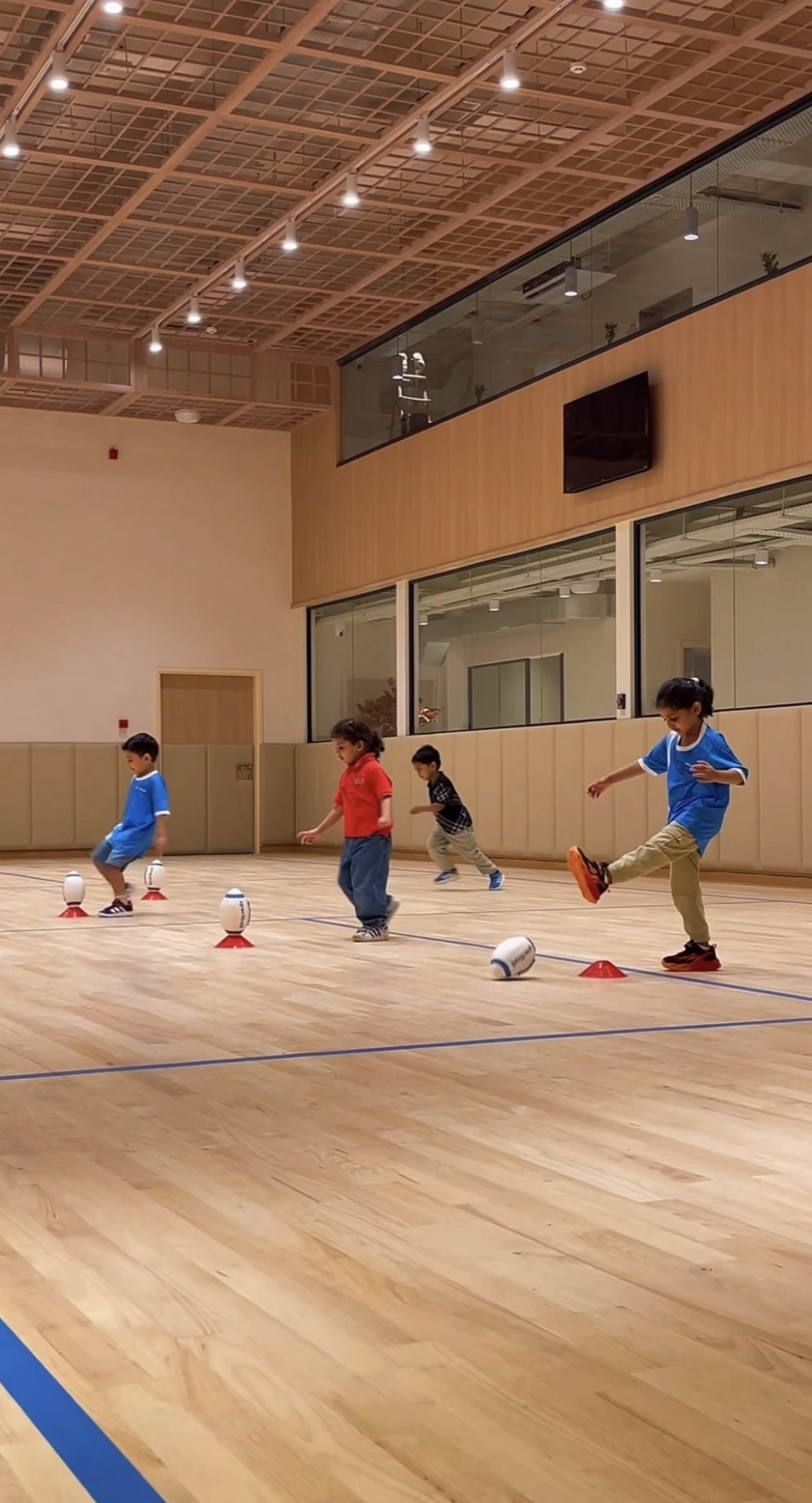 Kids in structured group activity
