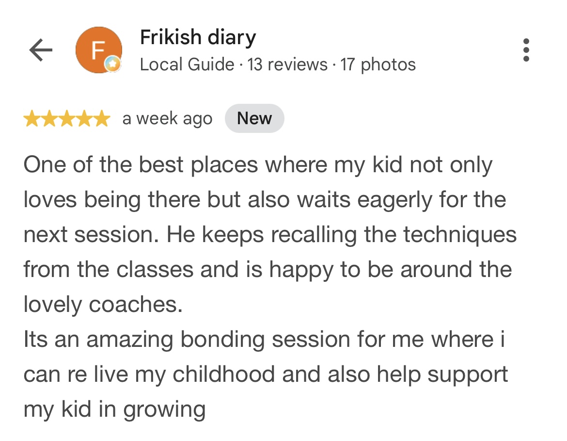 Sportball parent testimonial