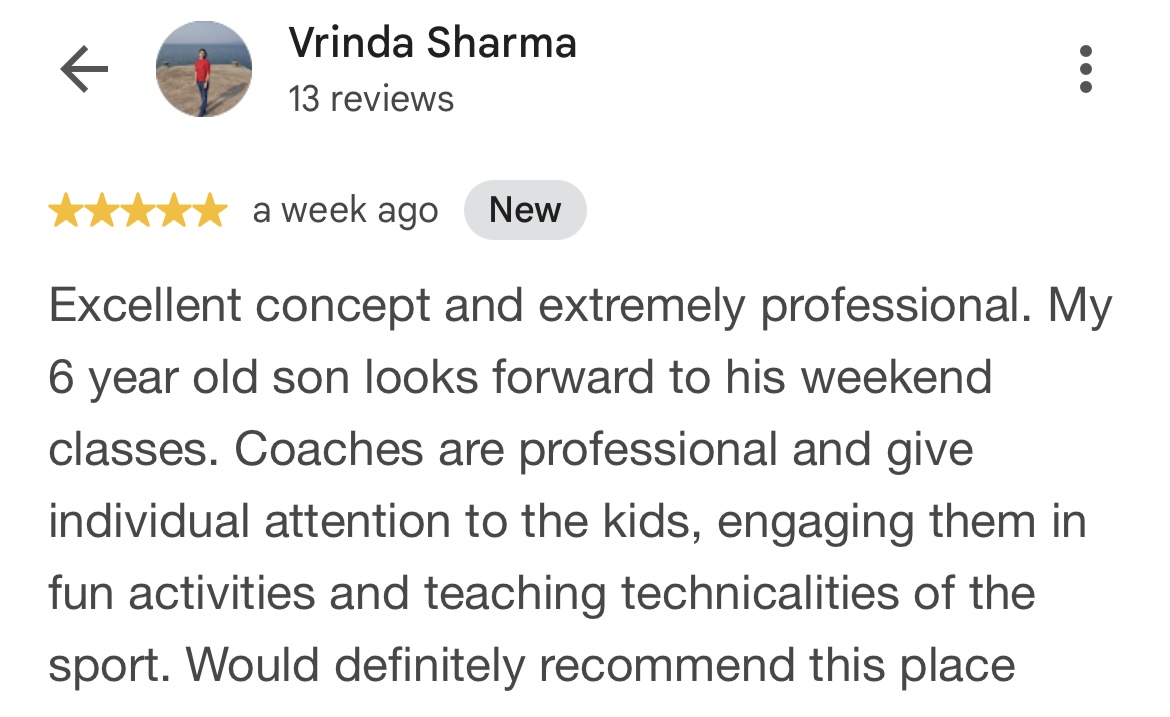 Sportball parent testimonial
