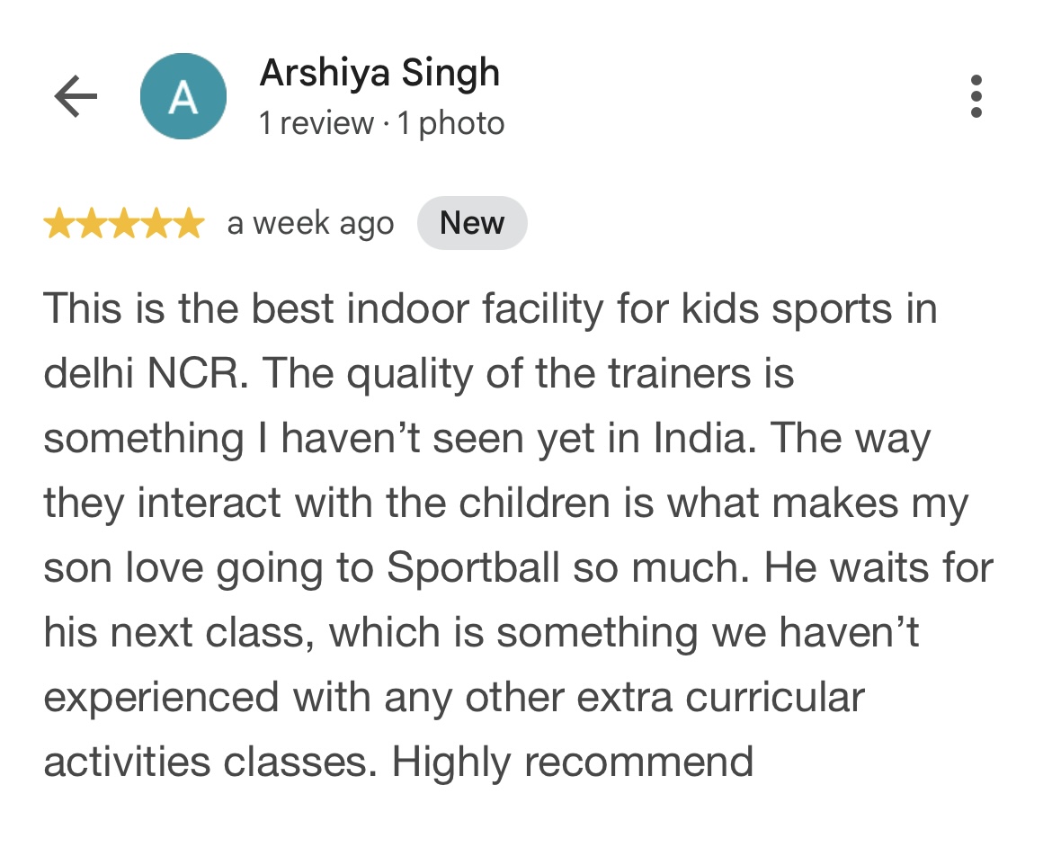 Sportball parent testimonial