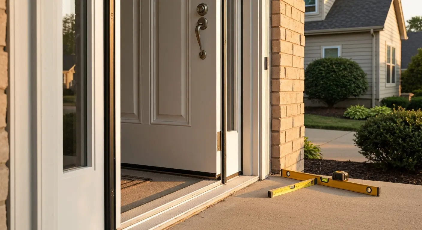 Custom entry door installation