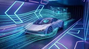 Conceptual electric vehicle airflow and energy recovery visualization