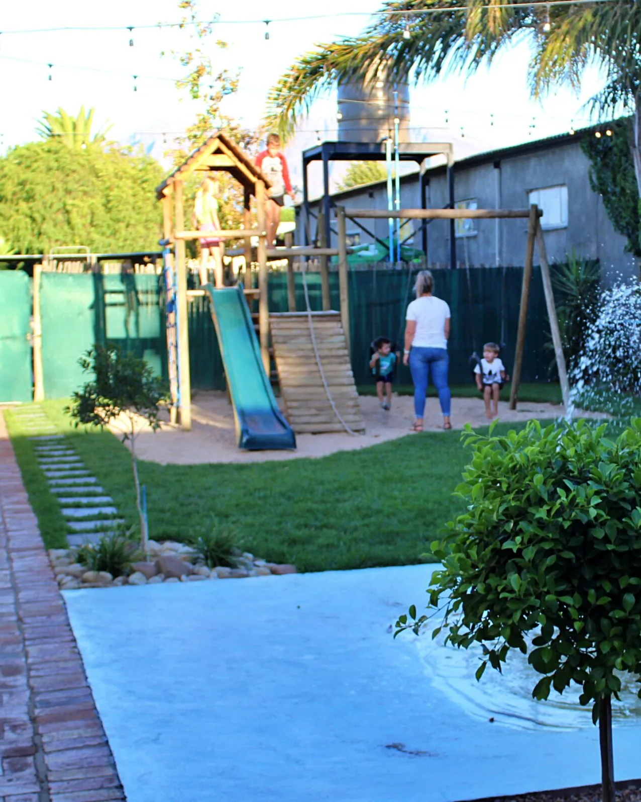 Kids' play area at Breezy's