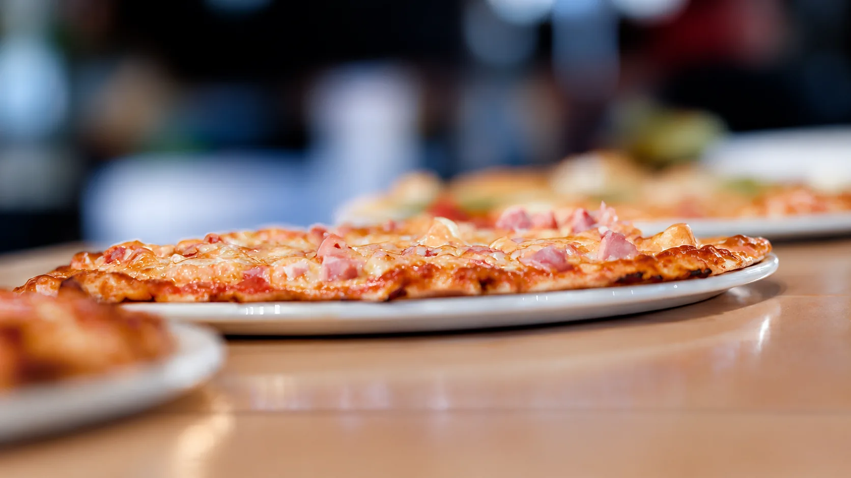 Pizzas served on the bar counter at Breezy's in Paarl
