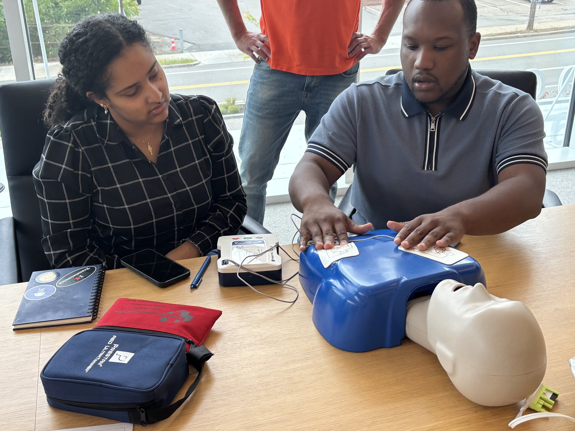 AED trainer used in a Safety Trainers certification class