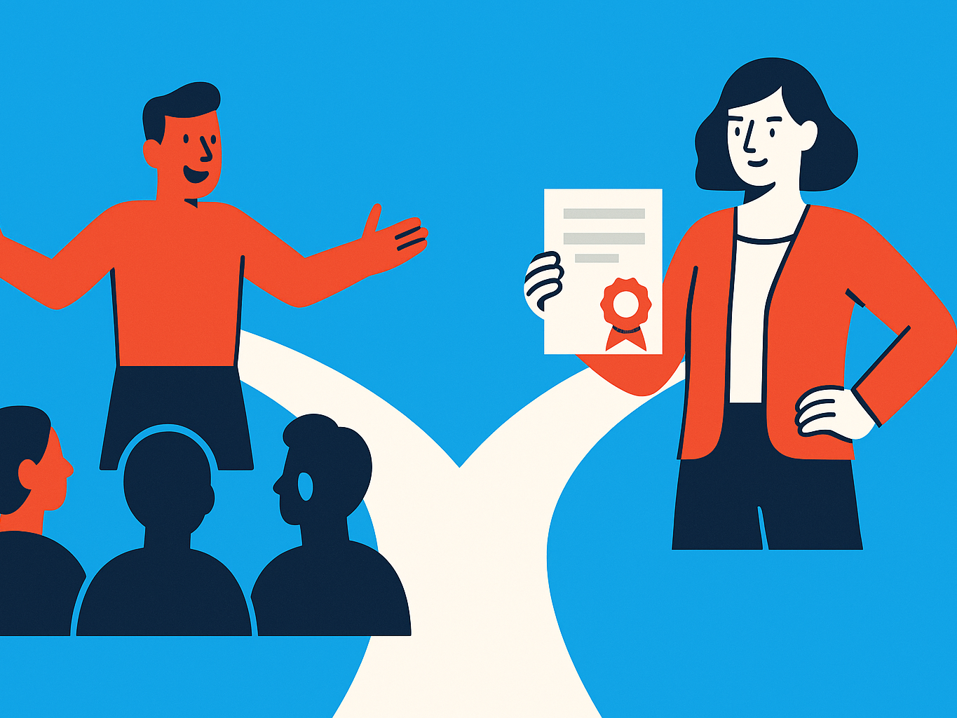 A visiting coach and a certified staff member shown as two ways to lead a student group