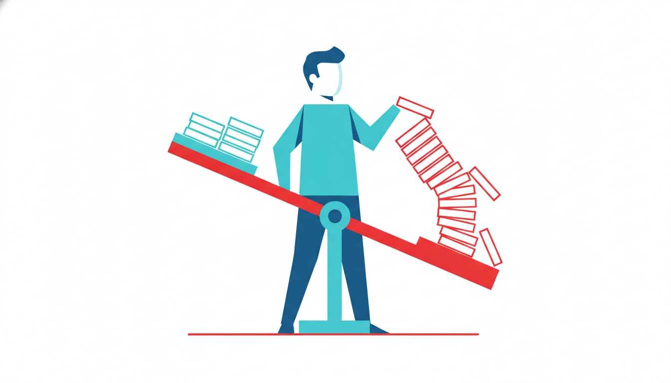 Stylized illustration of a school administrator balancing a scale between a small coin stack and a much larger stack of coins, representing the hidden cost comparison of a soft skills program