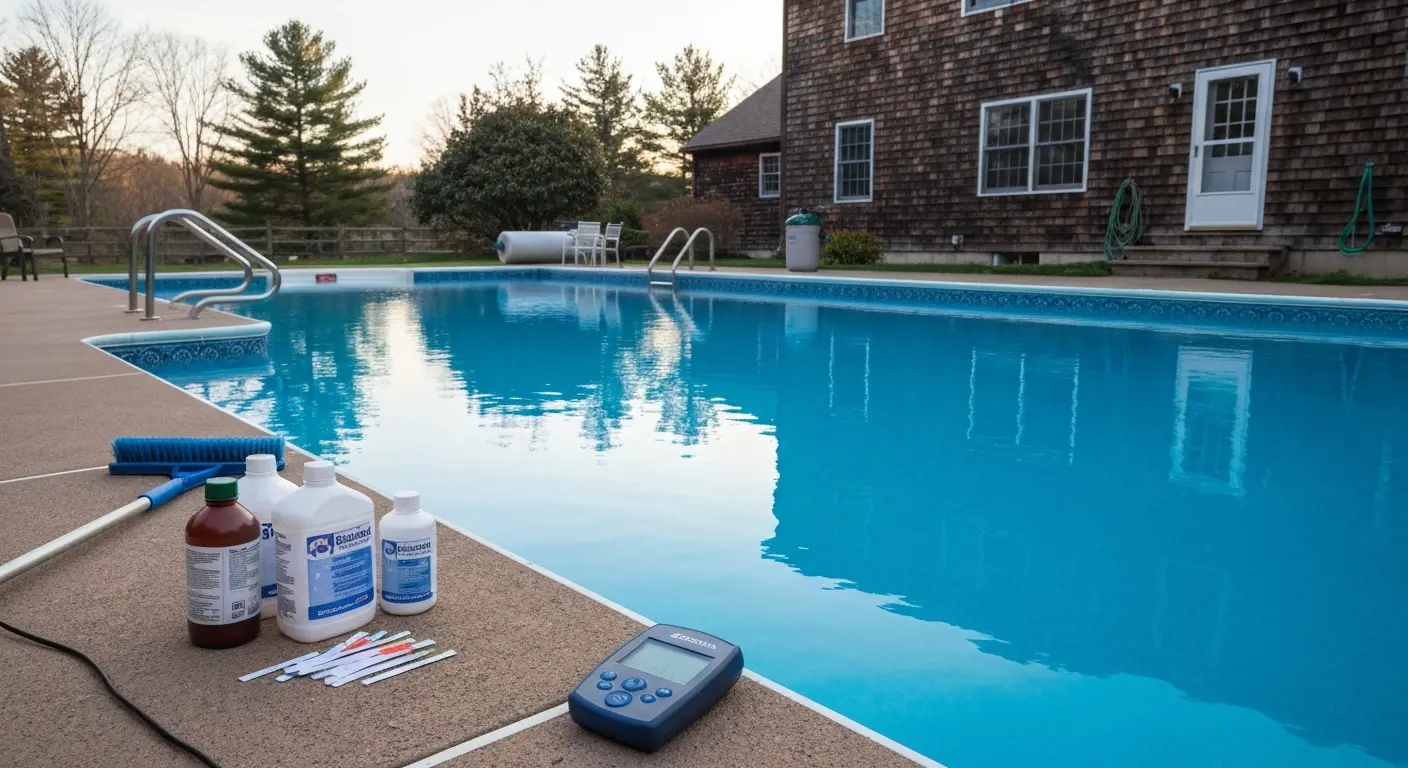 Weekly pool maintenance service