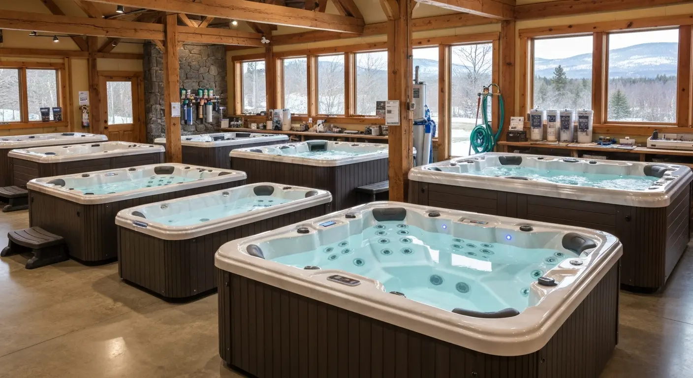 Hot tub display and selection