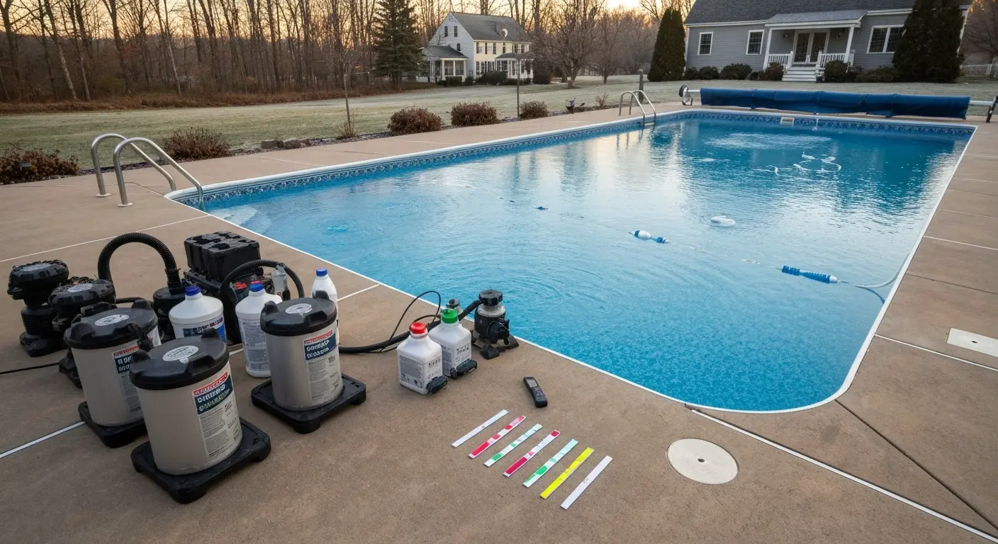Pool closing winterization