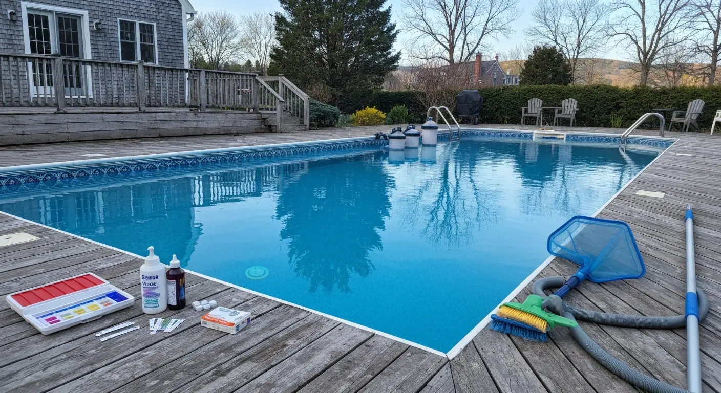 Pool opening preparation