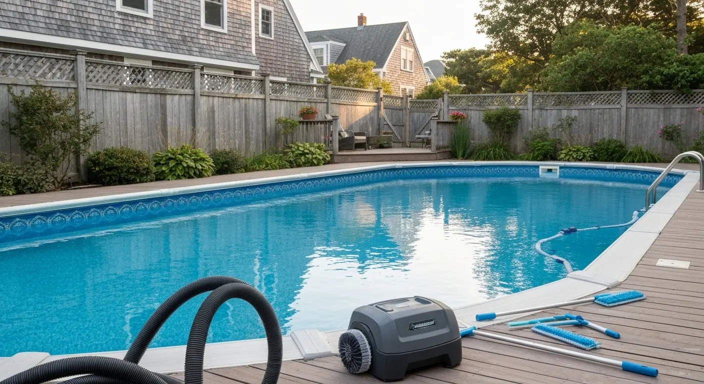 Compact pool vacuum for smaller pools