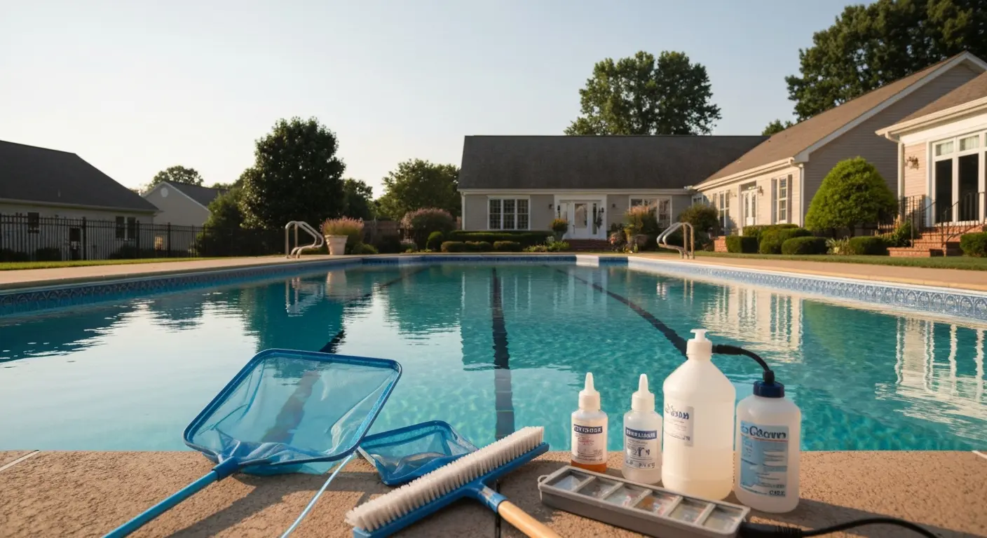 Weekly pool maintenance