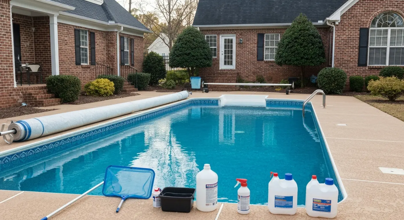 Pool opening preparation