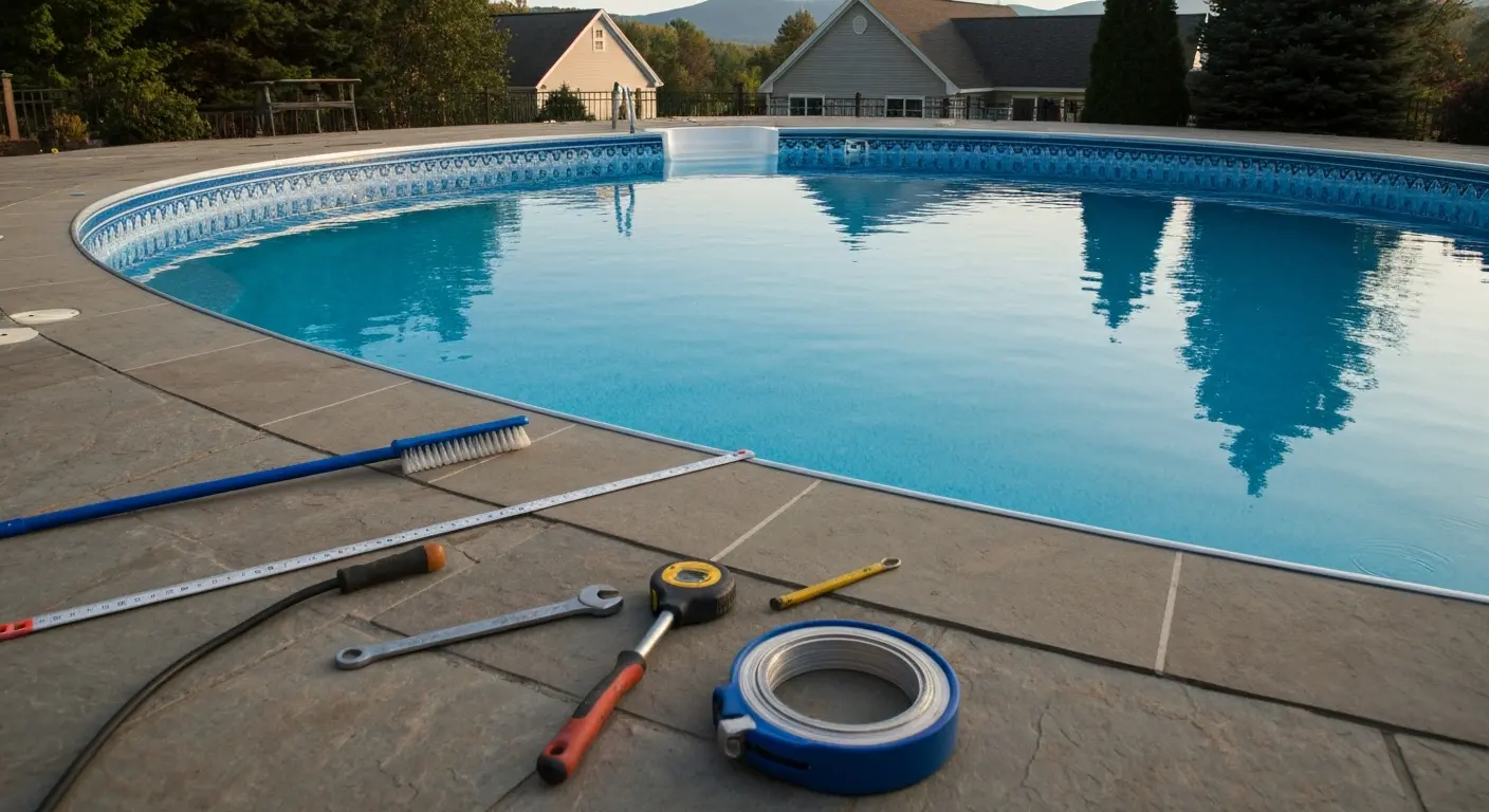 Pool liner replacement project