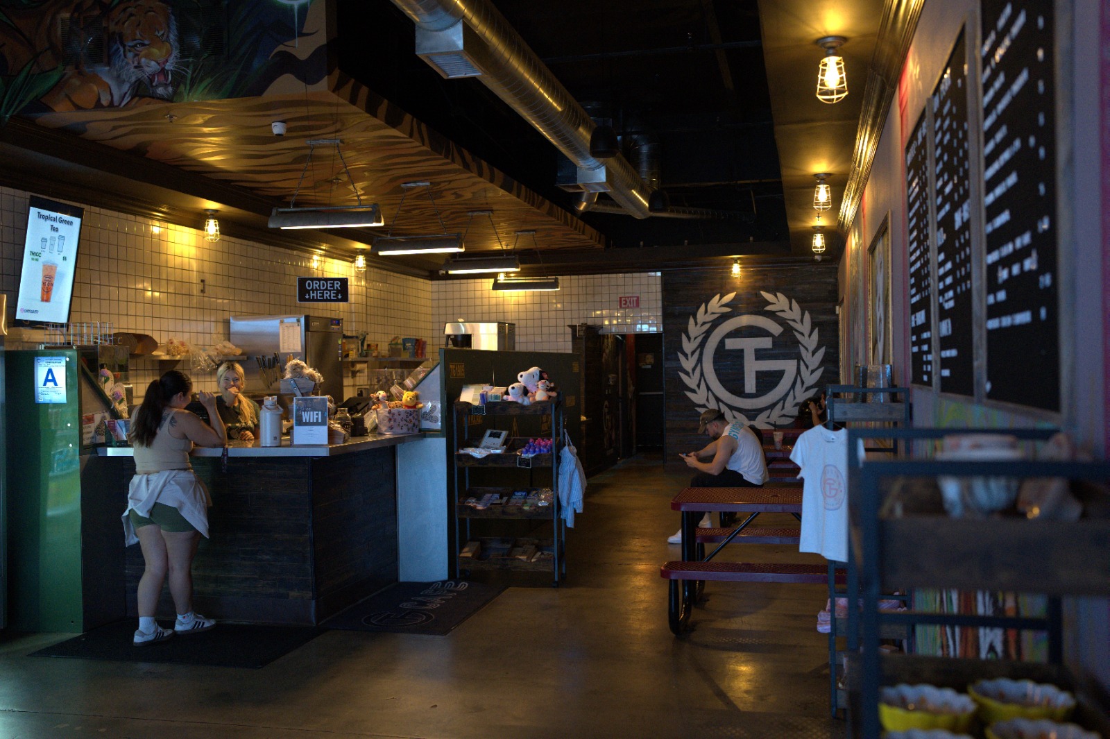 Wide view of TG Cafe interior