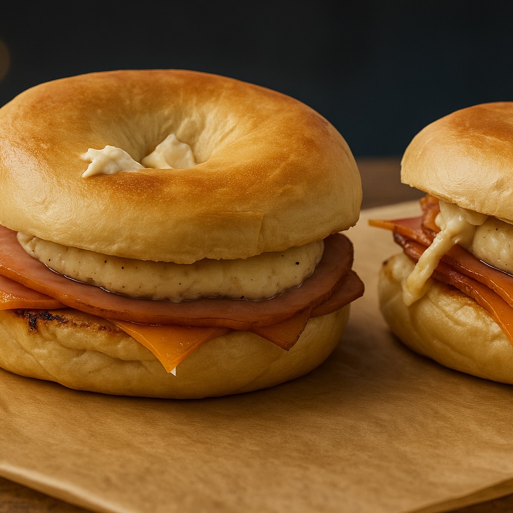 Breakfast sandwich at TG Cafe