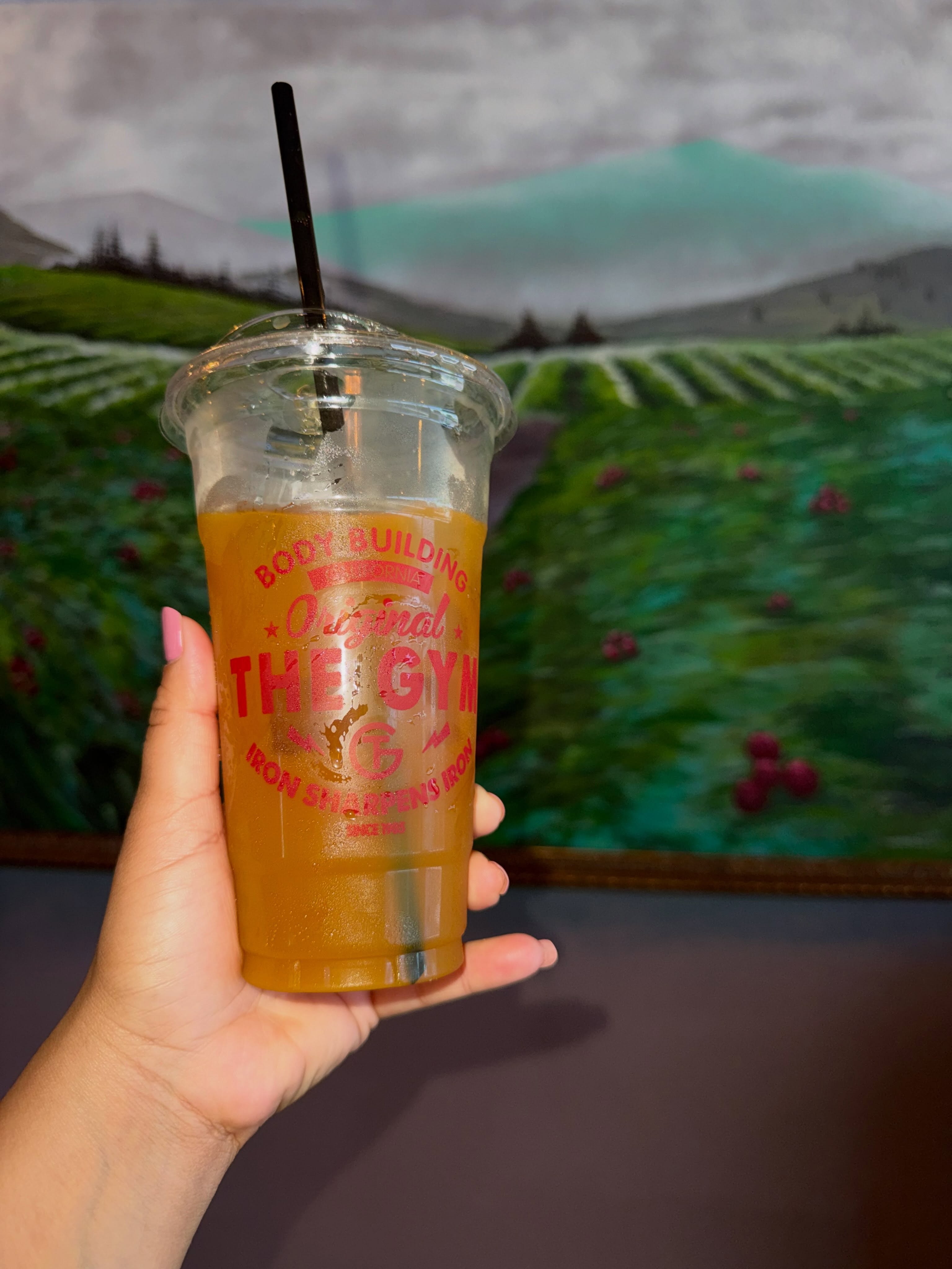 Iced green tea at TG Cafe