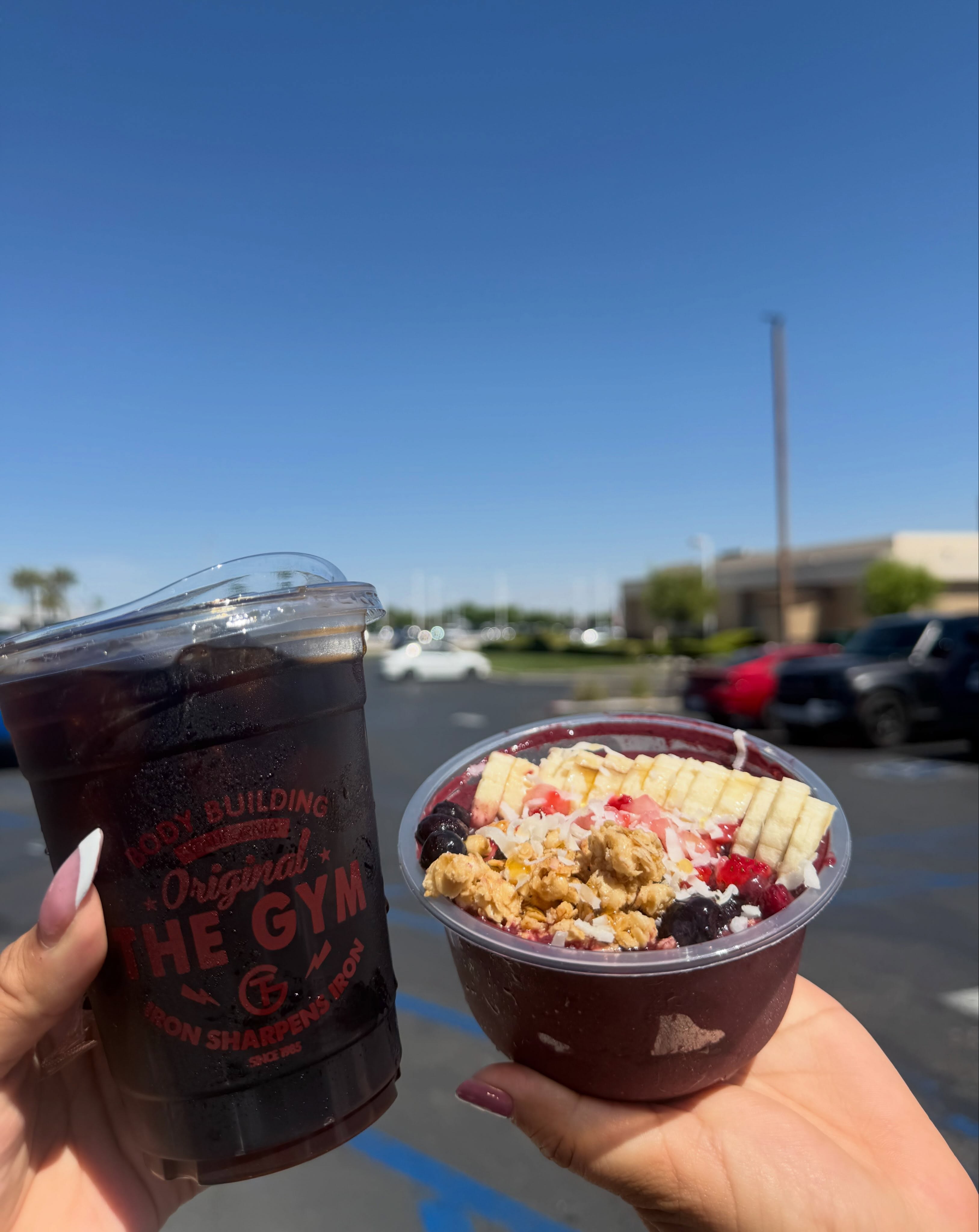 Acai bowl and cold brew at TG Cafe