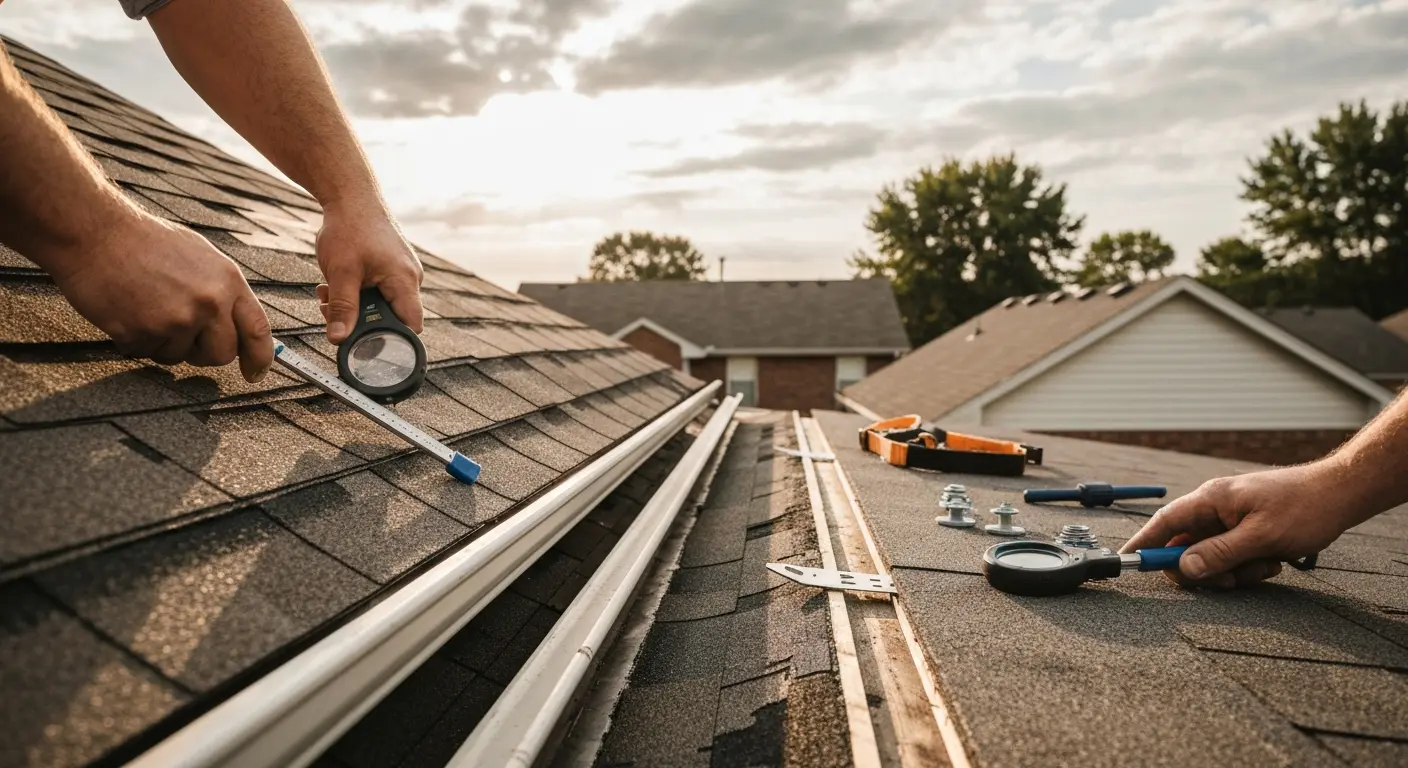 Hail and storm damage roof repair in Centerville
