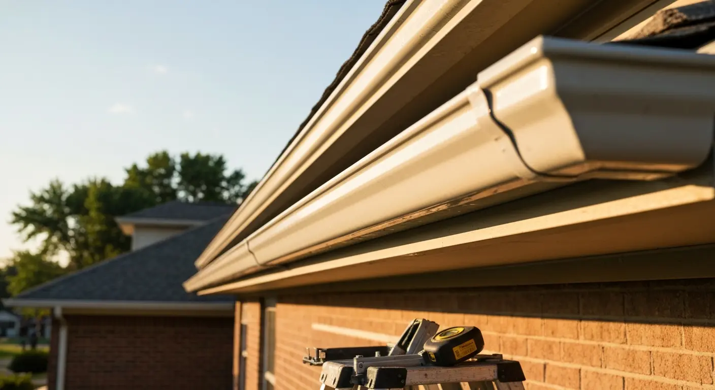 Seamless gutter installation