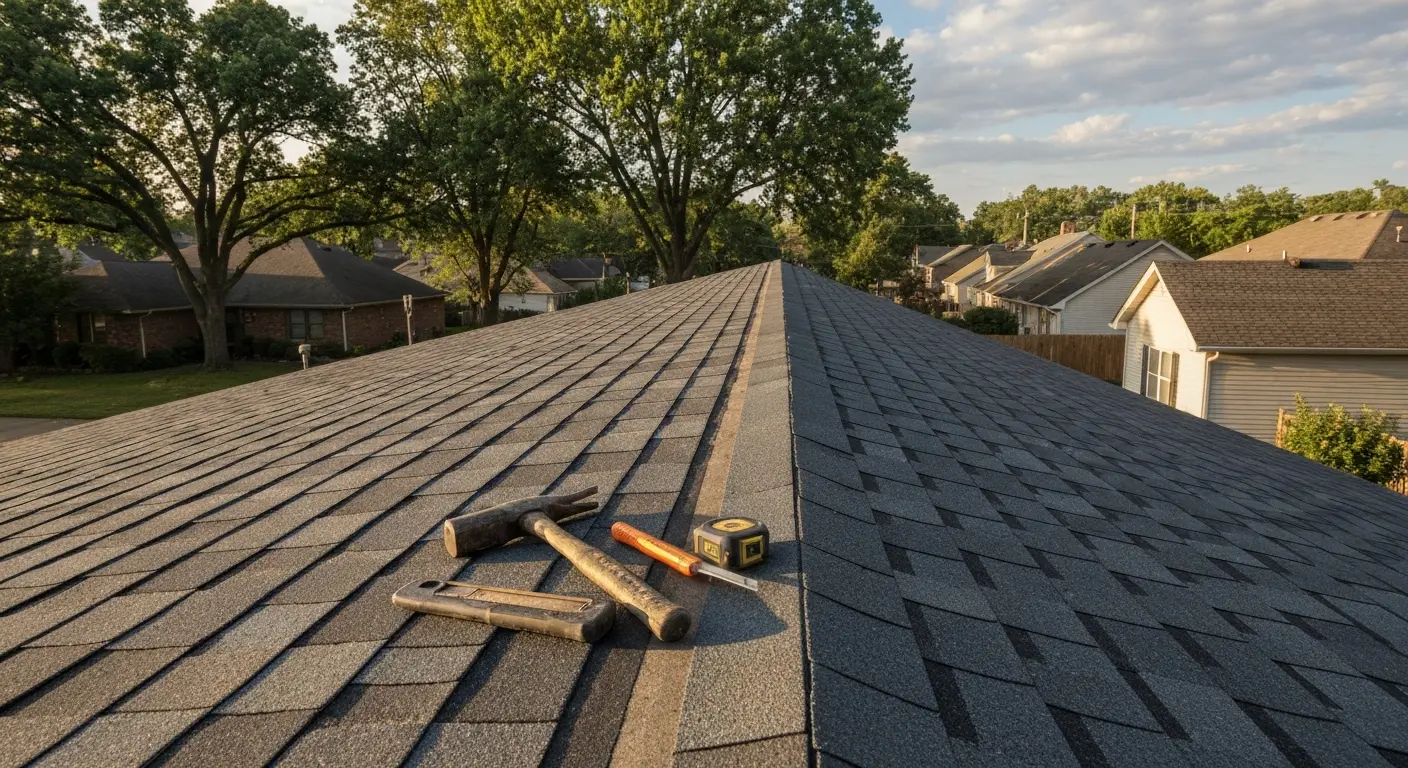 Asphalt shingle roof installation