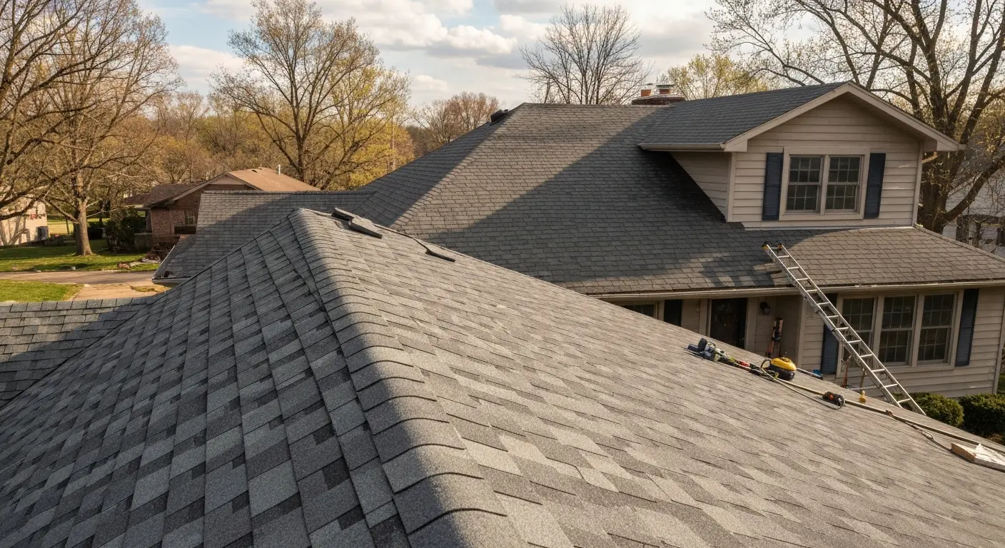 Asphalt shingle roof installation in Dayton