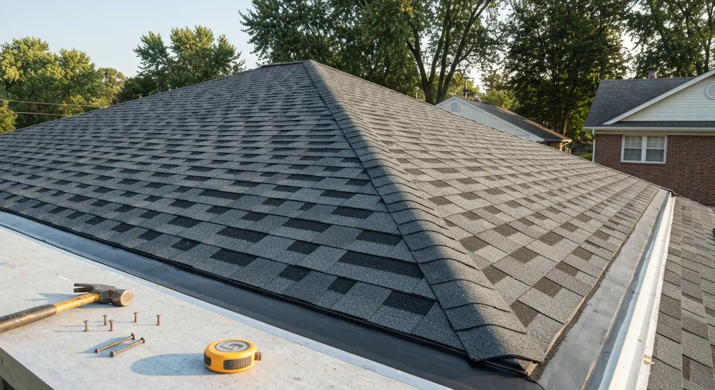 Asphalt shingle roof installation