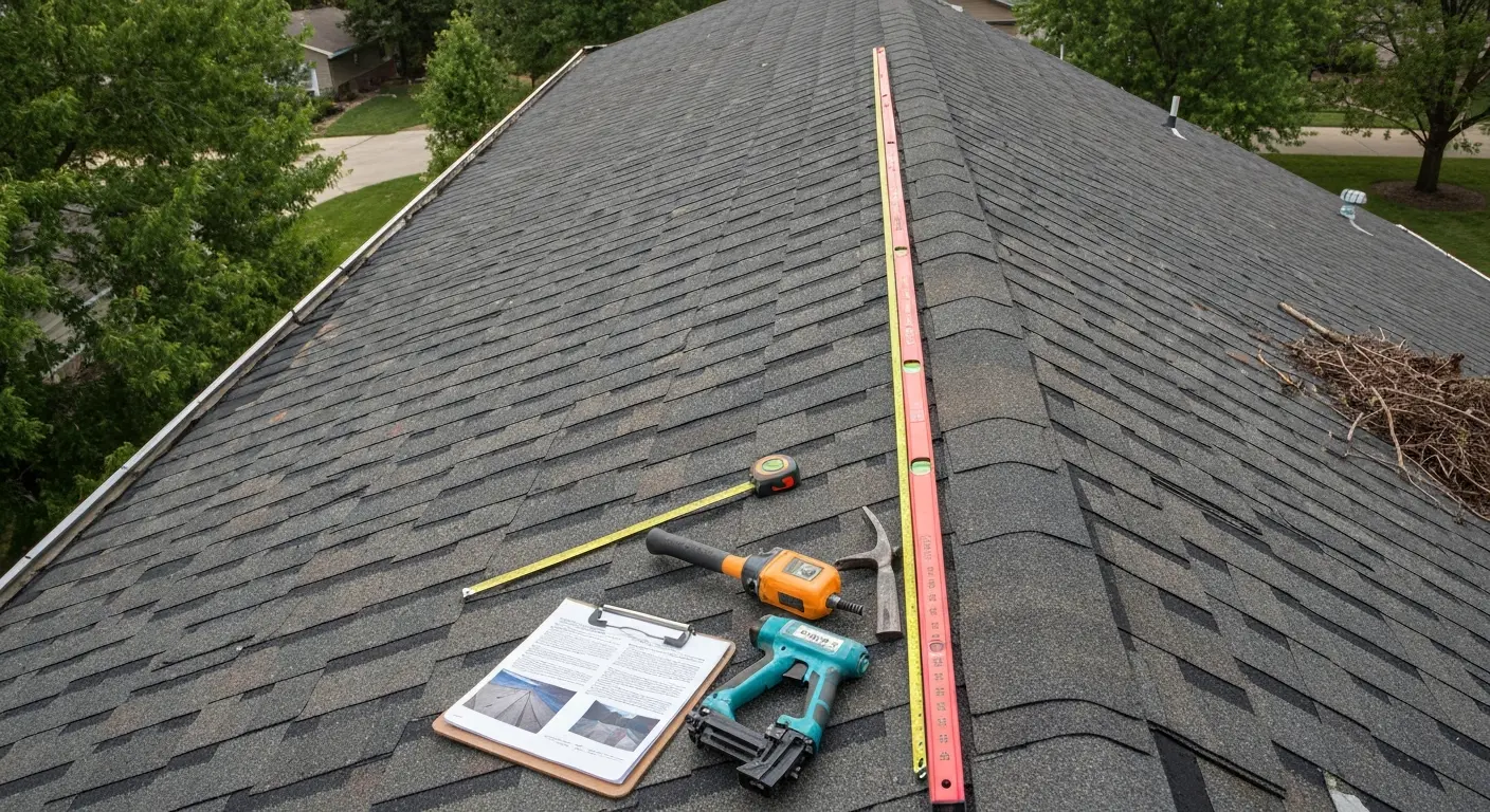 Storm damage roof assessment