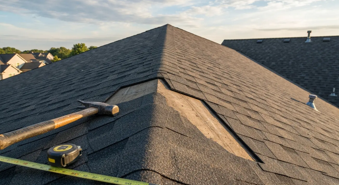 Storm damage roof repair