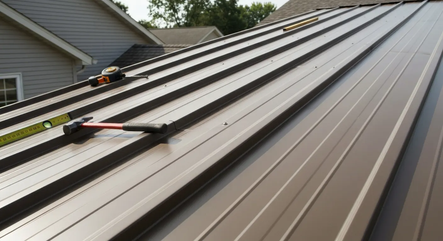 Metal roof installation