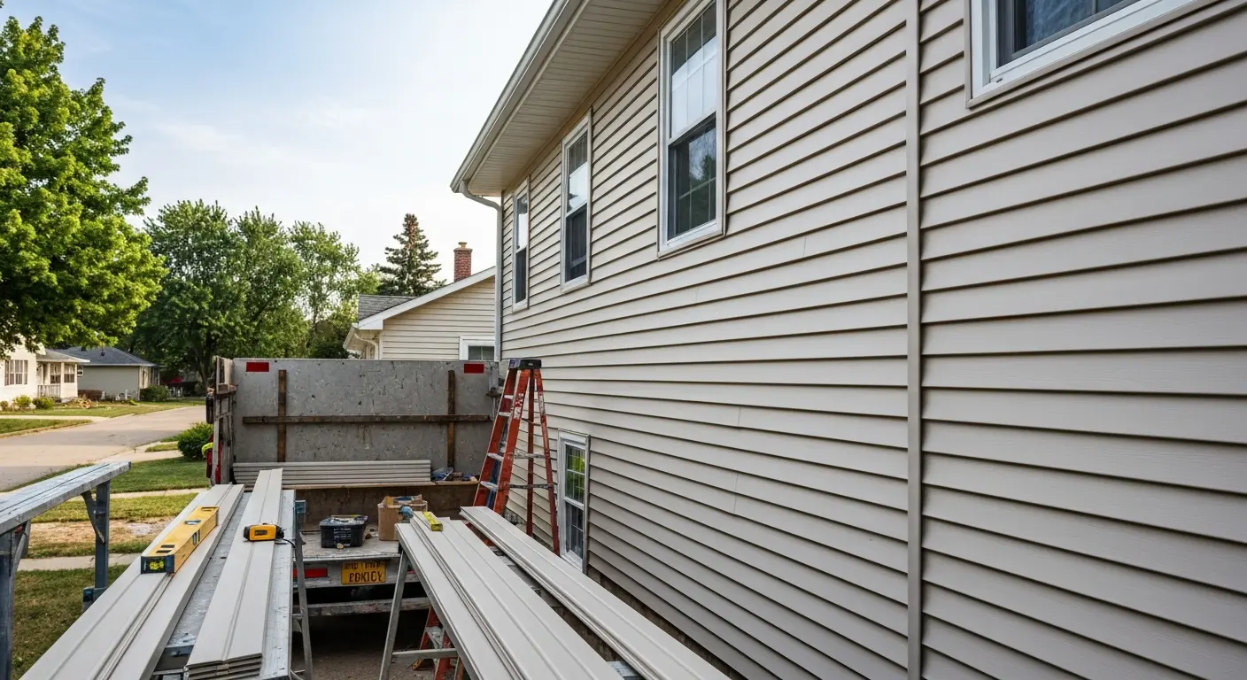 Vinyl siding installation