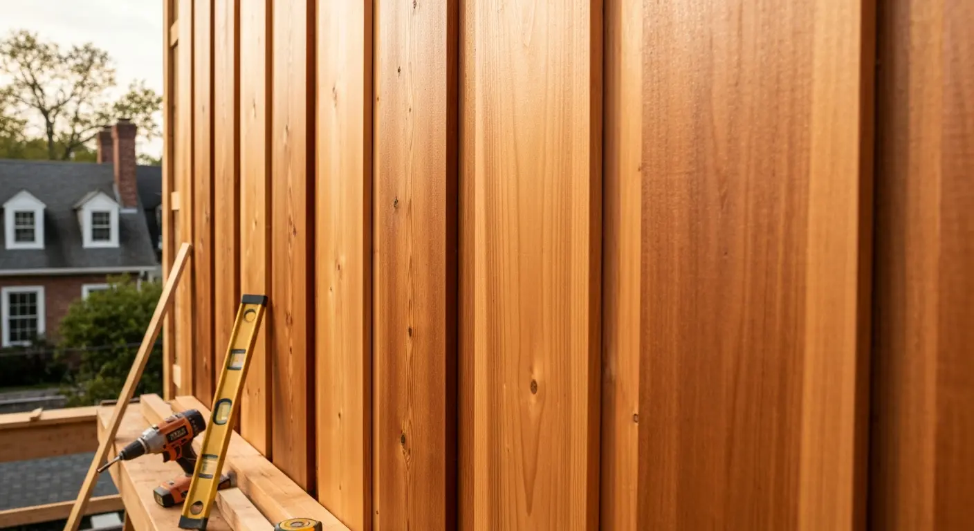 Wood siding installation