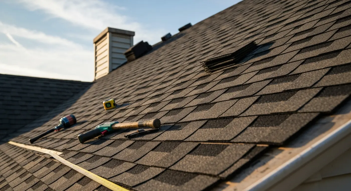 Asphalt shingle roof installation
