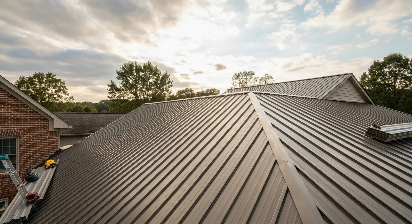 Metal roof installation