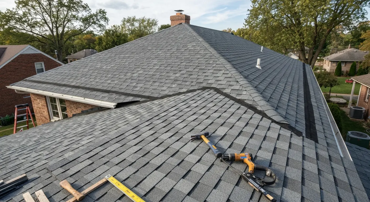 Asphalt shingle roofing installation