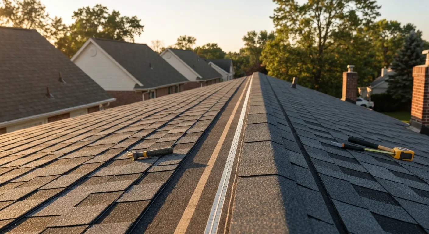 Asphalt shingle roof installation
