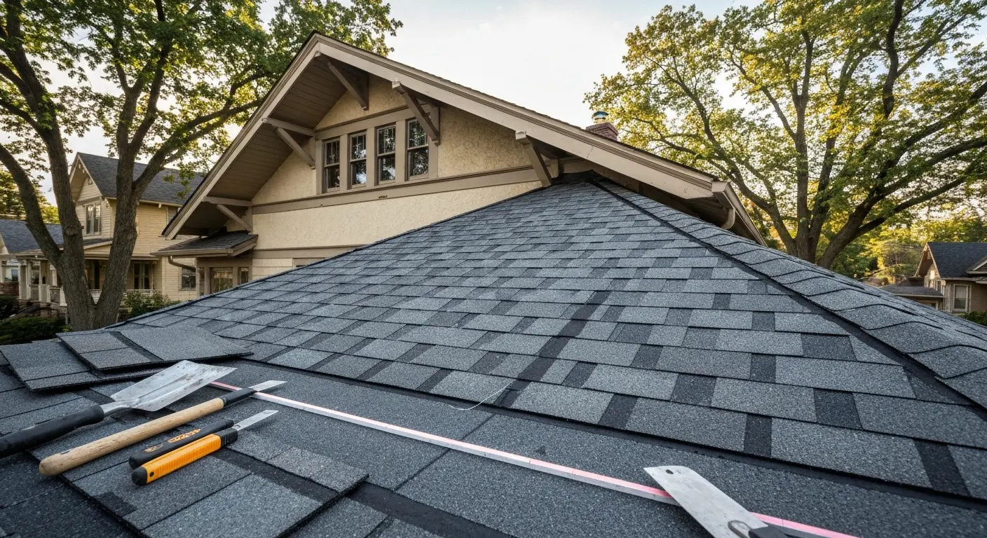 Asphalt shingle roof installation