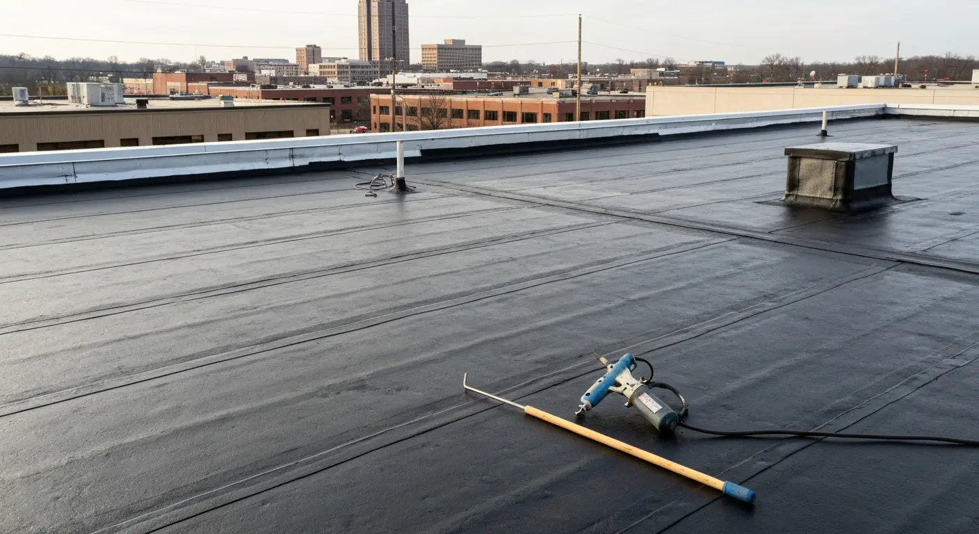 Flat roof repair in Dayton