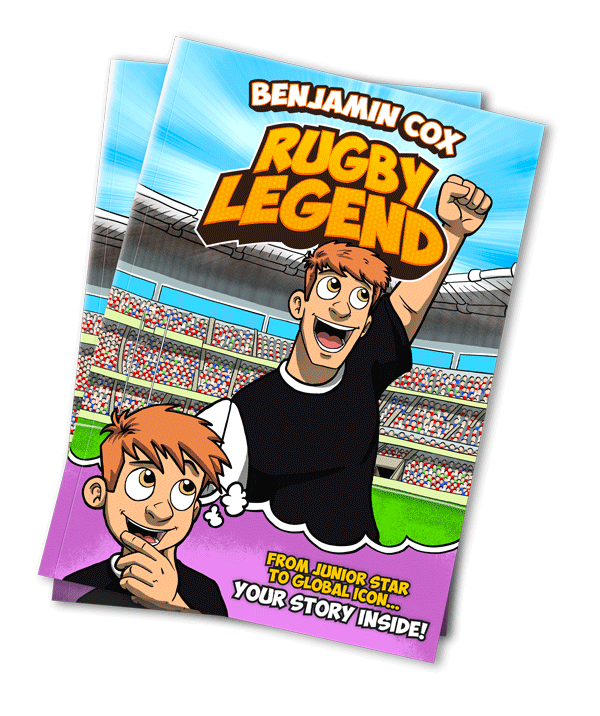 personalised comic book rugby