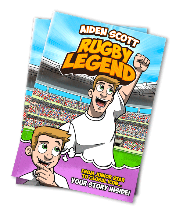 personalised comic book rugby