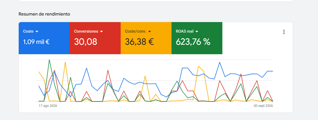 Resultados de Google Ads
