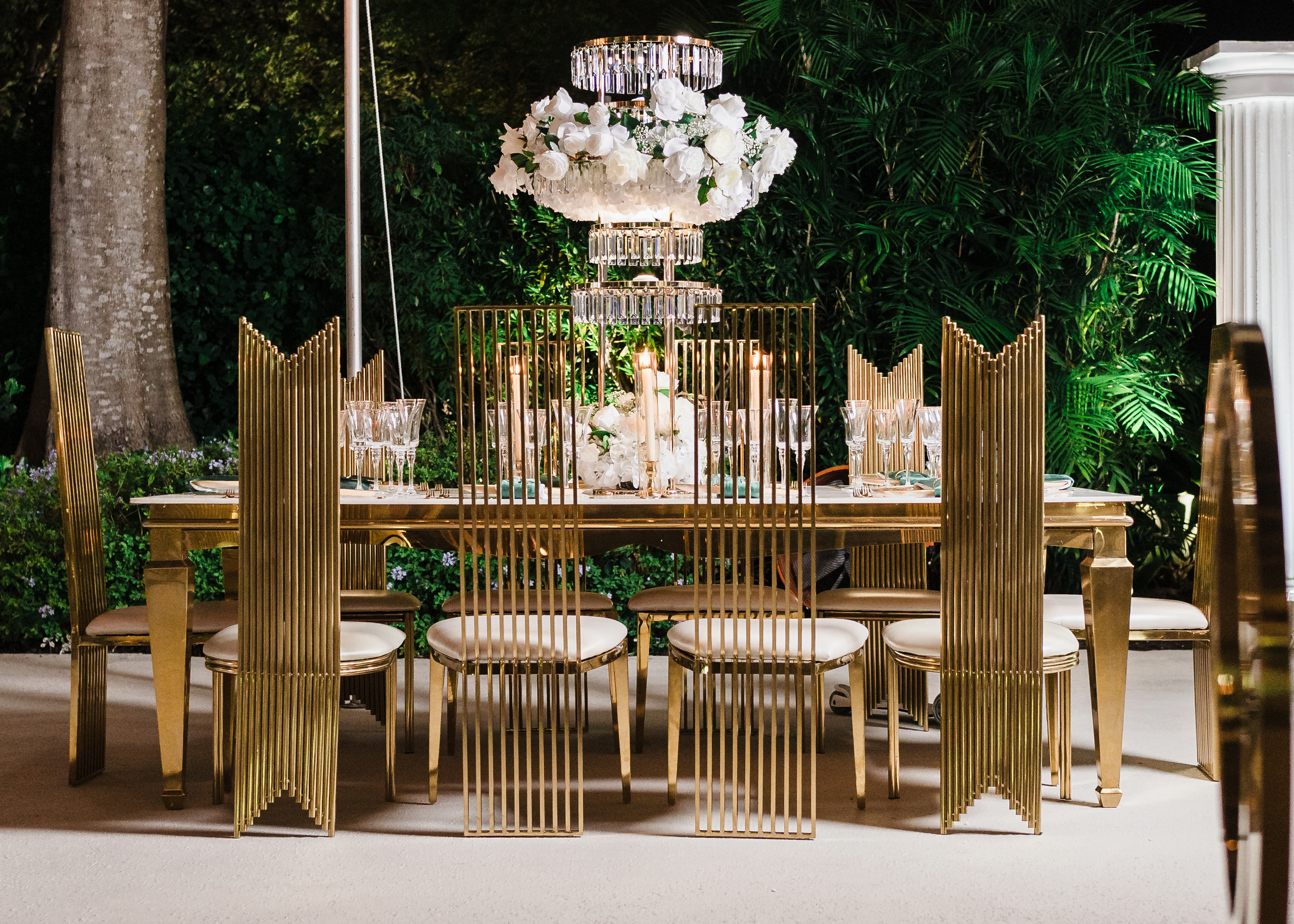 Gold table setting